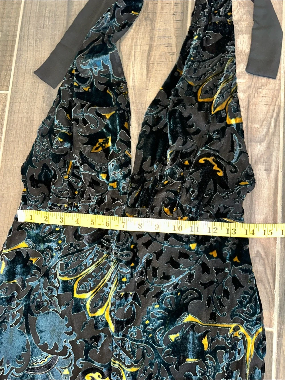 Nasty Gal Floral Devore Halterneck Flared Jumpsuit - Picture 8 of 13